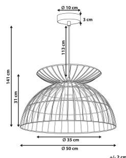 Loftlampe MAHANADI Metal Messing