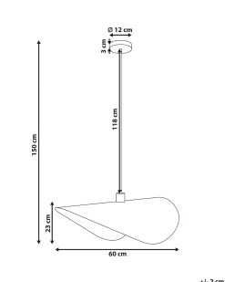 Loftlampe MAHI Metal Sort