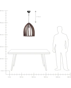 Loftlampe MANAIR Mangotræ Mørkebrun