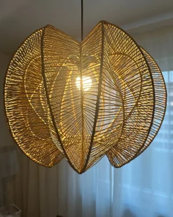 Loftlampe MANINGA papirreb Lysebrun