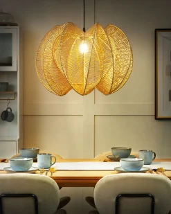 Loftlampe MANINGA papirreb Lysebrun