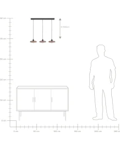 Loftlampe MANJEERA Mangotræ Mørkebrun