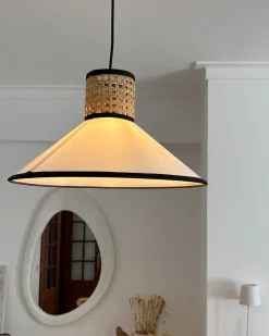 Loftlampe MANTUA Rattan Hvid