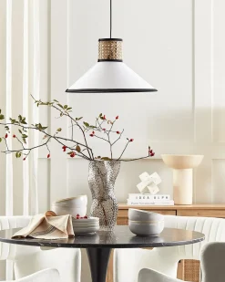 Loftlampe MANTUA Rattan Hvid