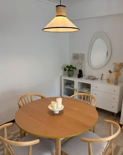 Loftlampe MANTUA Rattan Hvid