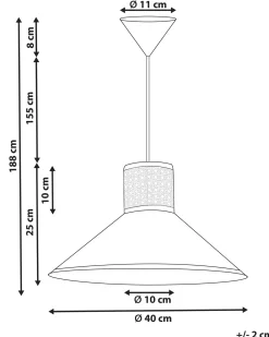 Loftlampe MANTUA Rattan Hvid