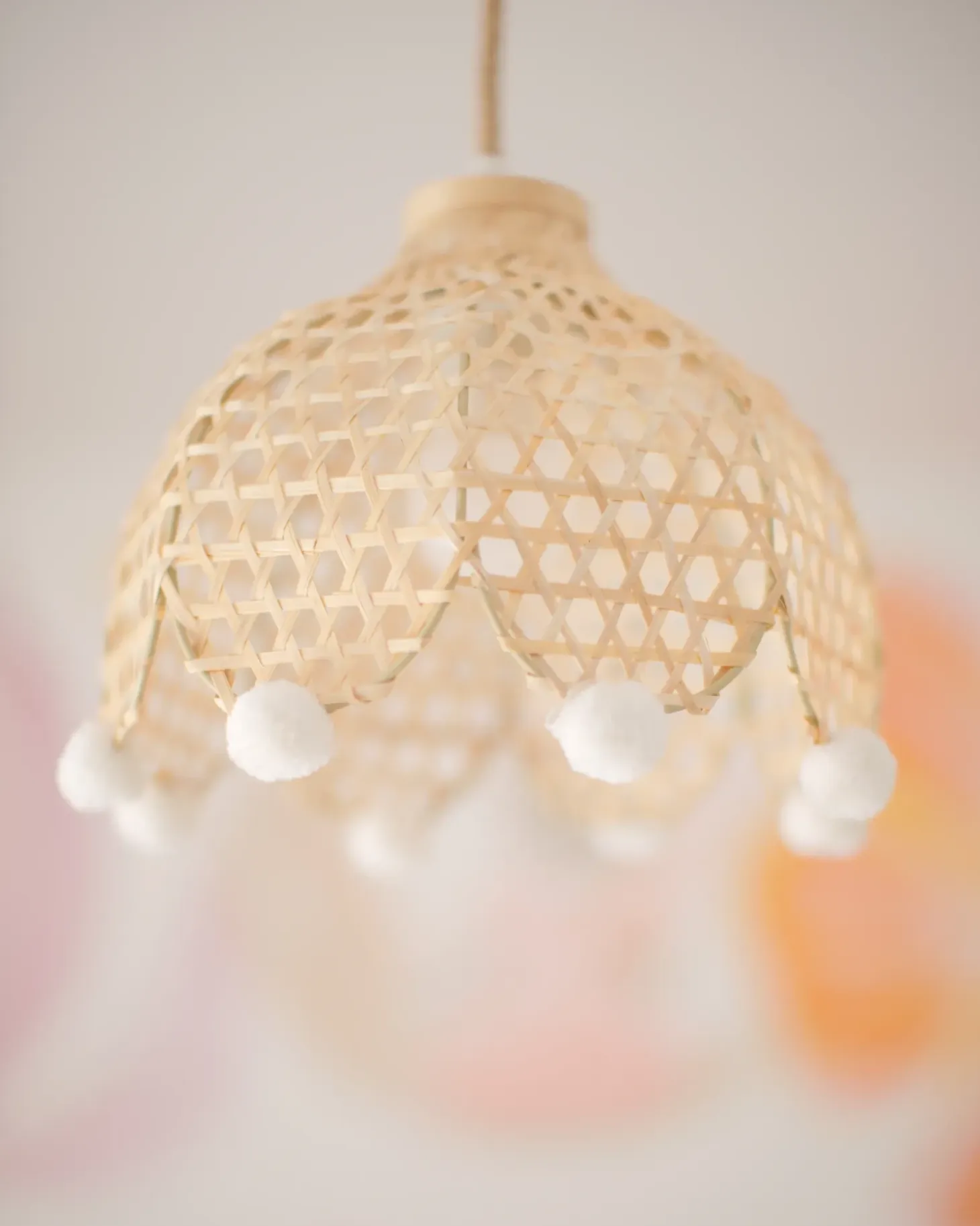 Loftlampe MANYAME Rattan Naturlig
