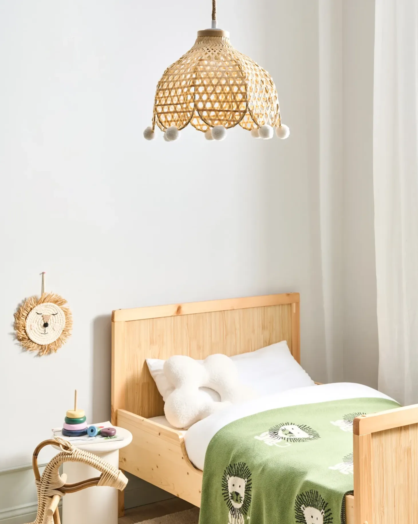 Loftlampe MANYAME Rattan Naturlig