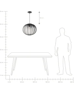 Loftlampe MARIETA Sort