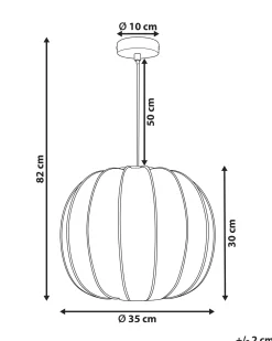Loftlampe MARIETA Sort
