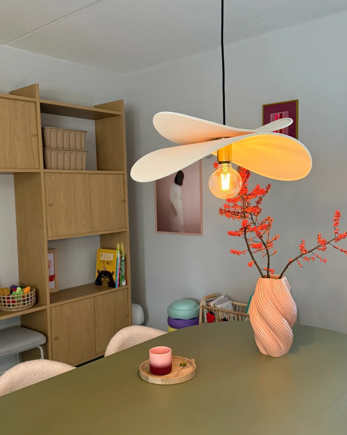 Loftlampe MASCOTA Hør Beige