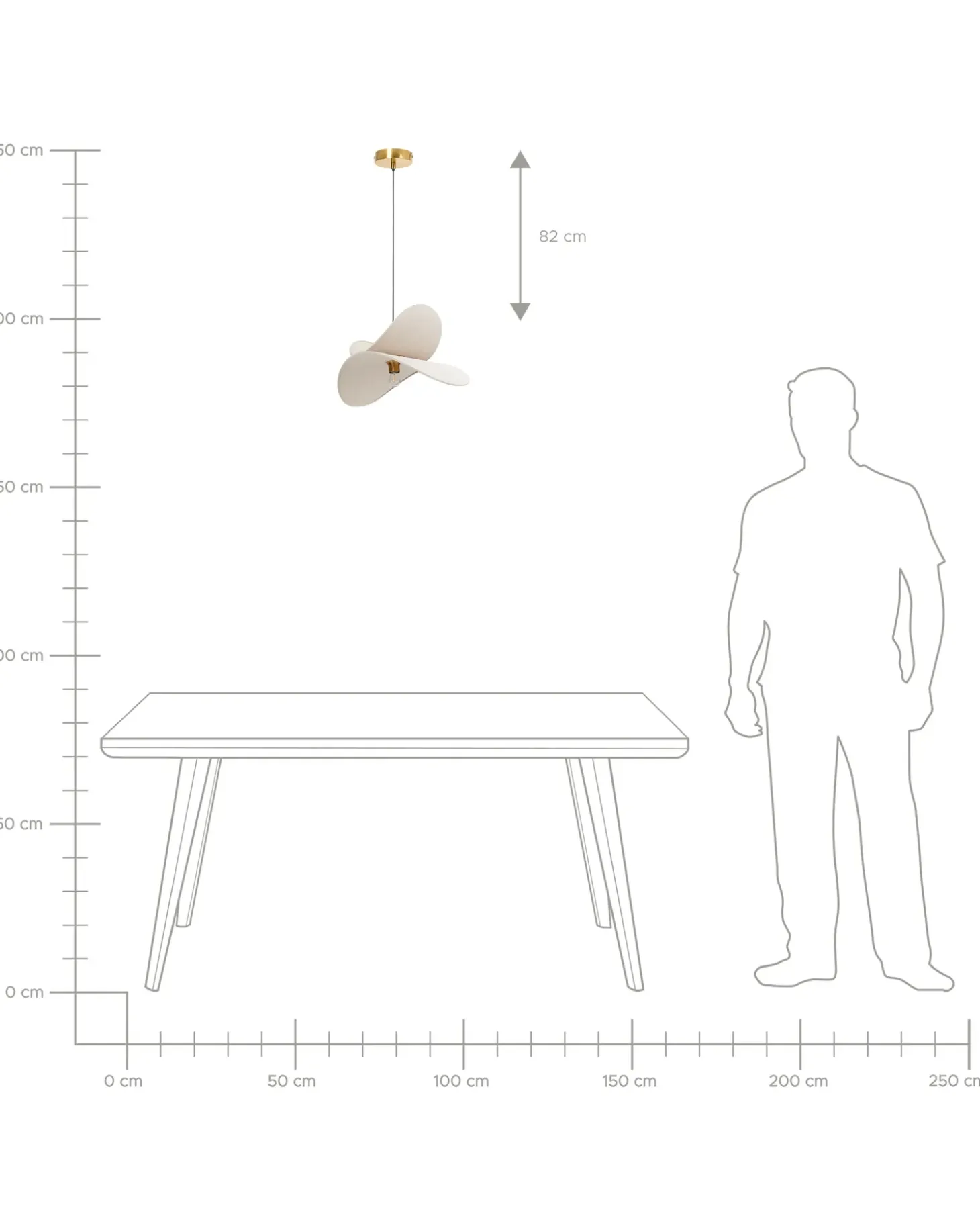 Loftlampe MASCOTA Hør Beige