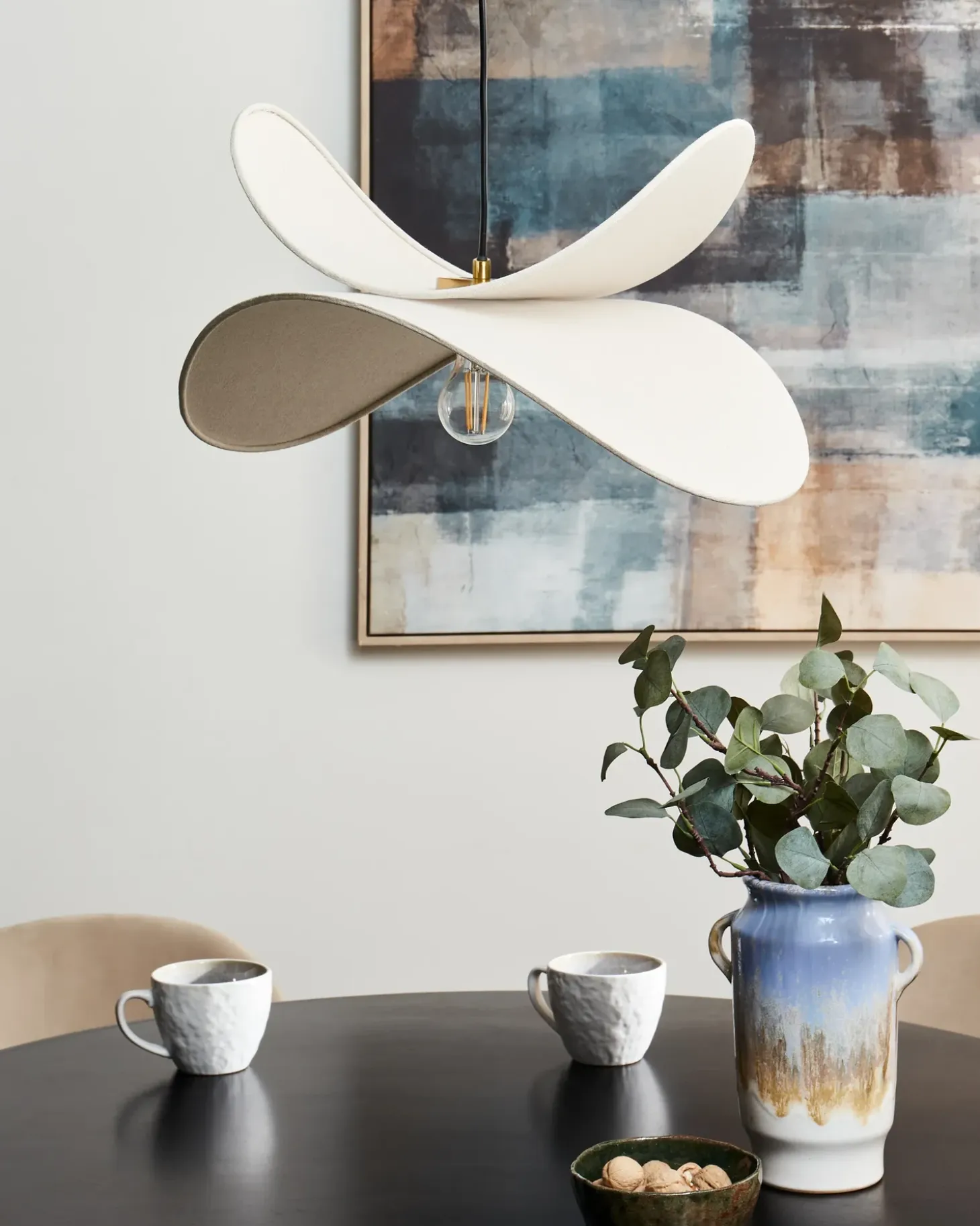 Loftlampe MASCOTA Hør Beige