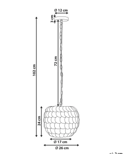 Loftlampe MASKELIYA Kokosnødde-skal Beige