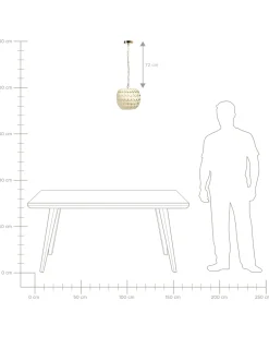 Loftlampe MASKELIYA Kokosnødde-skal Beige
