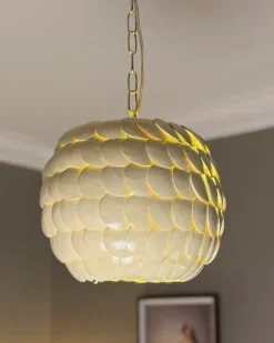 Loftlampe MASKELIYA Kokosnødde-skal Beige