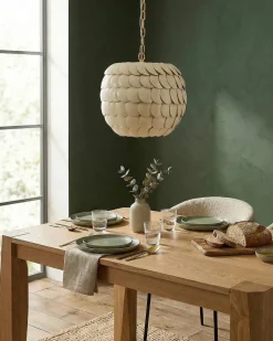 Loftlampe MASKELIYA Kokosnødde-skal Beige