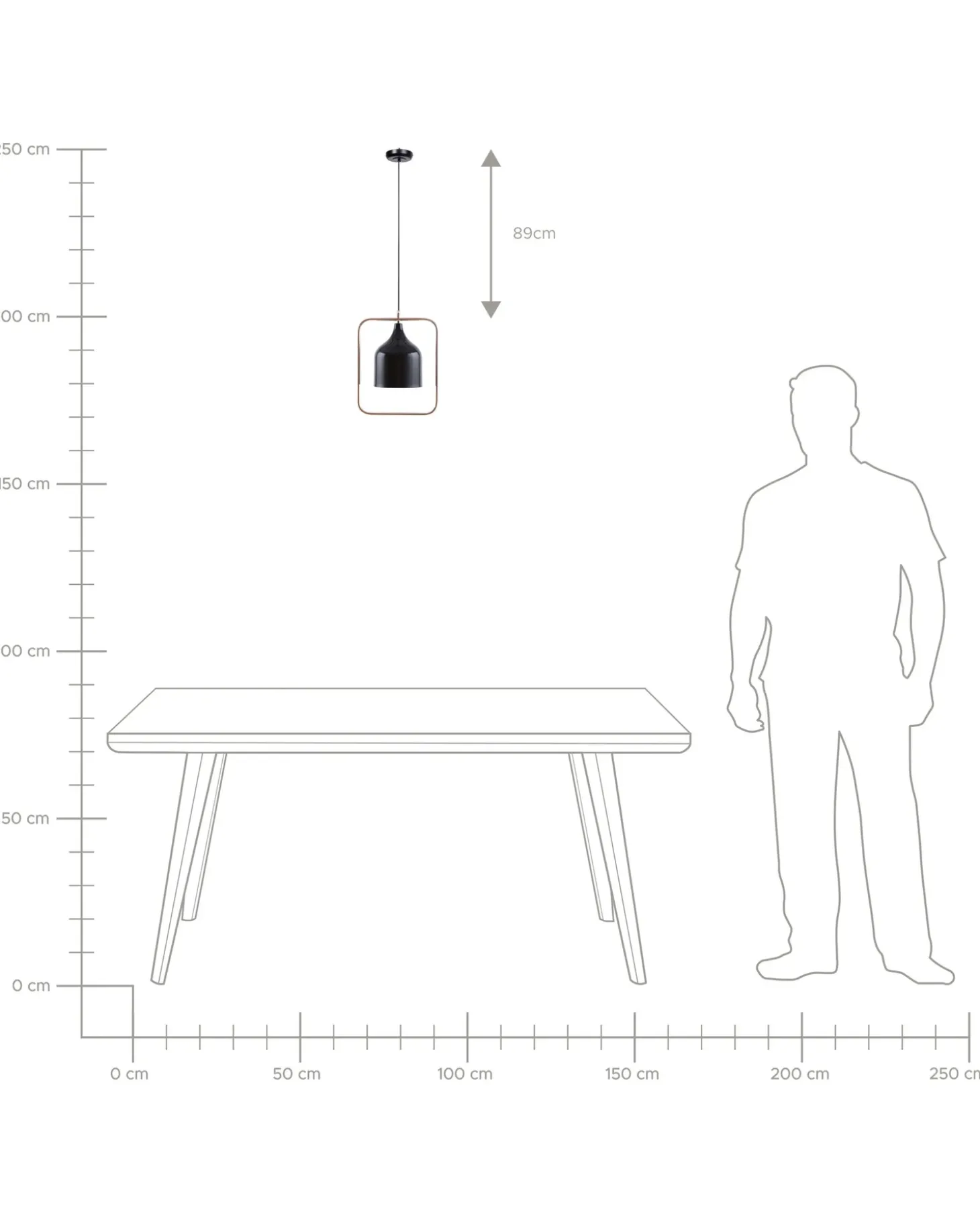 Loftlampe MAVONE Metal Sort
