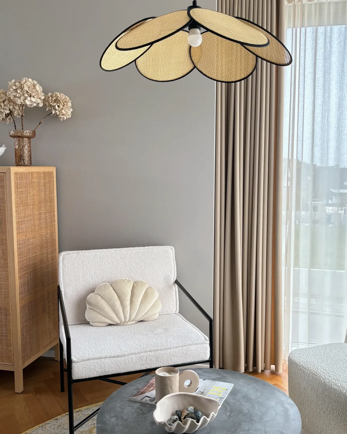Loftlampe MEROO Papir Naturlig