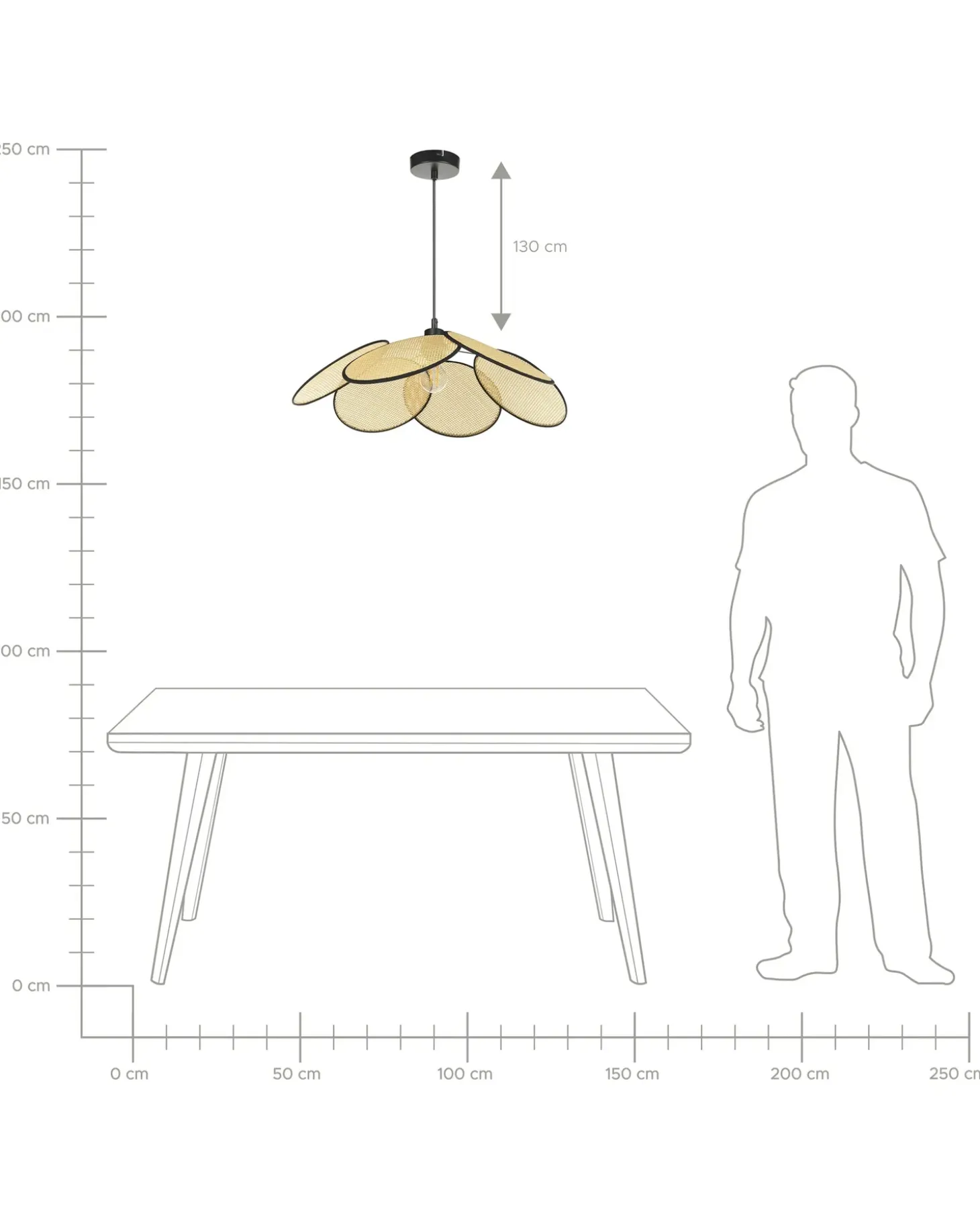 Loftlampe MEROO Papir Naturlig