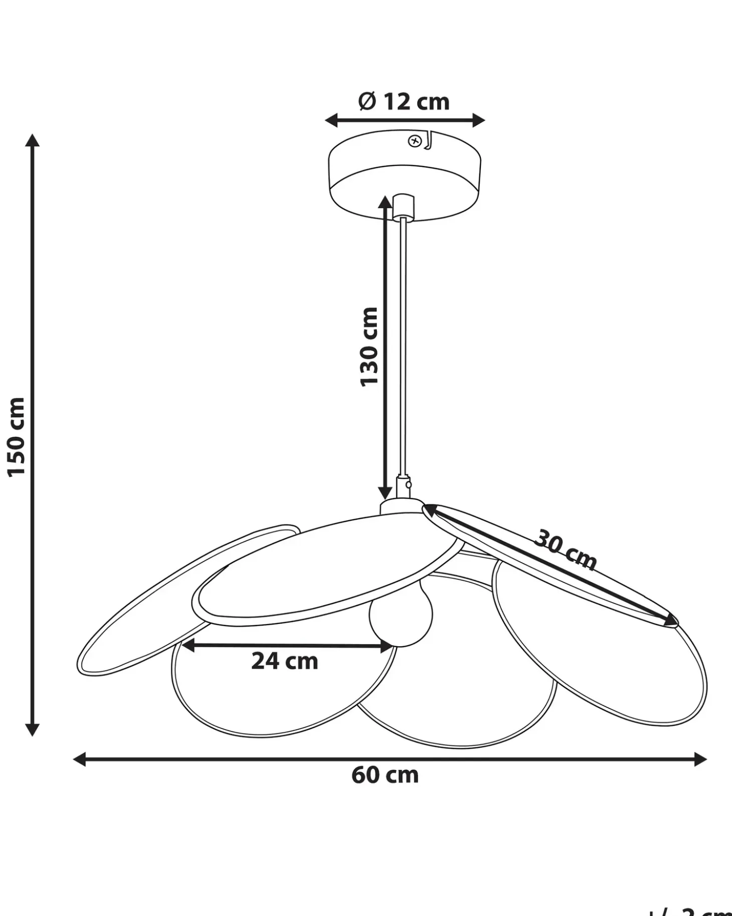 Loftlampe MEROO Papir Naturlig