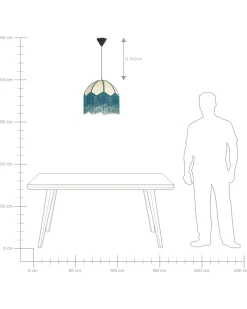 Loftlampe MILAGRO Blå