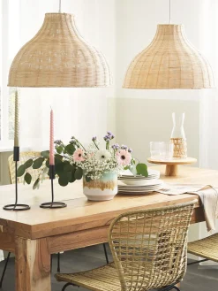 Loftlampe MILLIAN Rattan Lysebrun