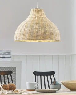 Loftlampe MILLIAN Rattan Lysebrun