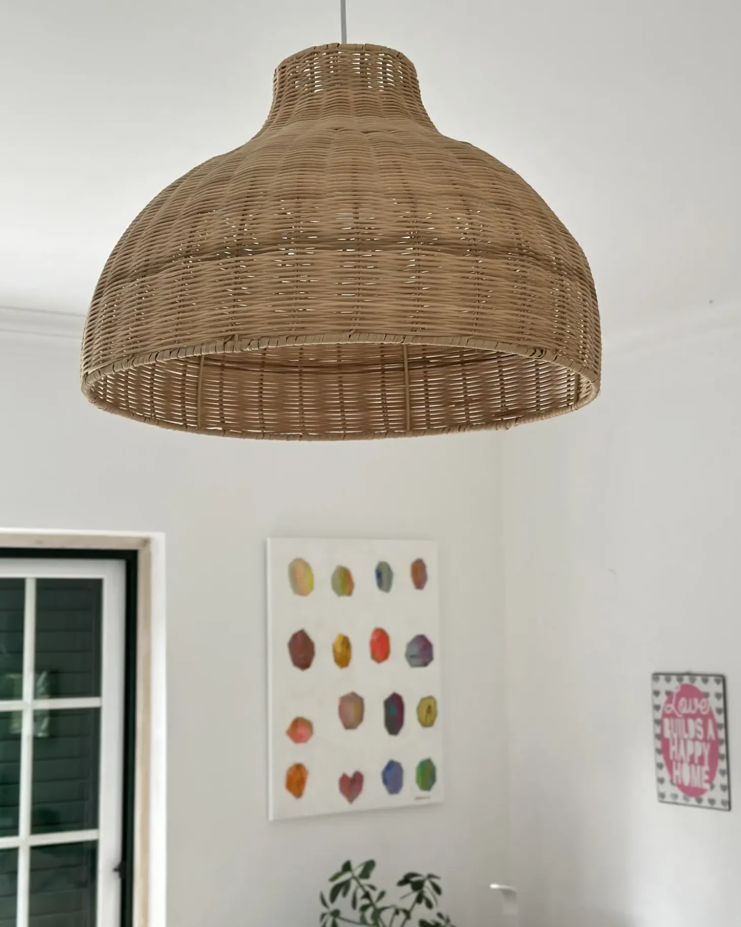Loftlampe MILLIAN Rattan Lysebrun