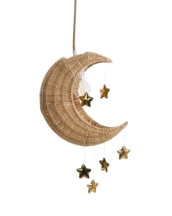 Loftlampe Måne ORCHON Rattan Naturlig