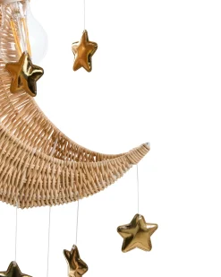 Loftlampe Måne ORCHON Rattan Naturlig