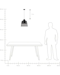 Loftlampe MUGA Metal Sort
