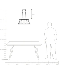 Loftlampe MUGER Metal Sort