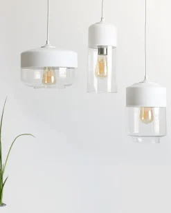 Loftlampe MURRAY Glas Hvid
