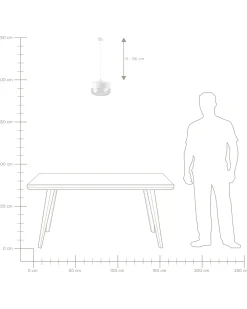 Loftlampe MURRAY Glas Hvid