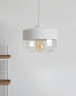 Loftlampe MURRAY Glas Hvid