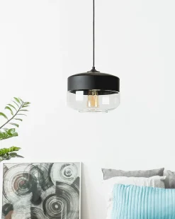 Loftlampe MURRAY Glas Sort