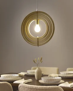 Loftlampe MURRELL Poppeltræ Lysebrun