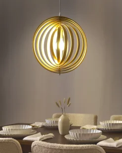 Loftlampe MURRELL Poppeltræ Lysebrun