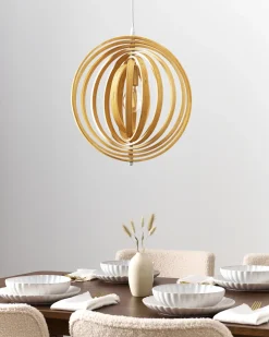 Loftlampe MURRELL Poppeltræ Lysebrun