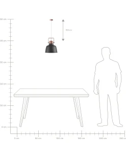 Loftlampe NARMADA Metal Grafit