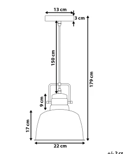 Loftlampe NARMADA Metal Grafit