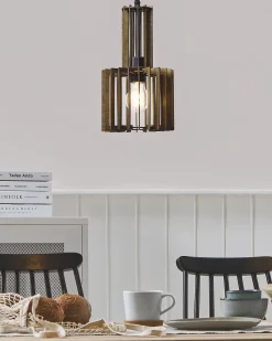 Loftlampe NIARI Mørkebrun