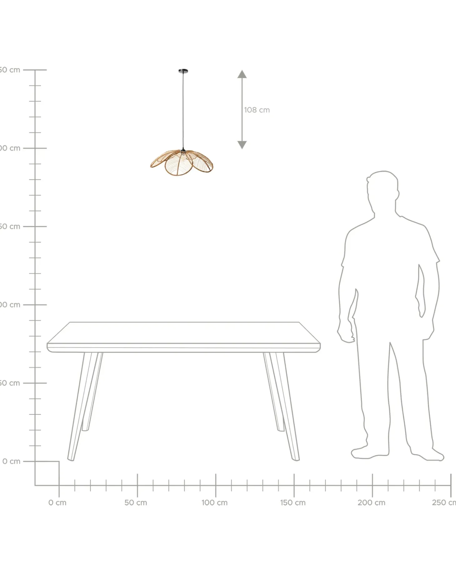 Loftlampe NIGUA Rattan Naturlig