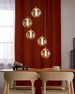 Loftlampe NOEL Glas Guld