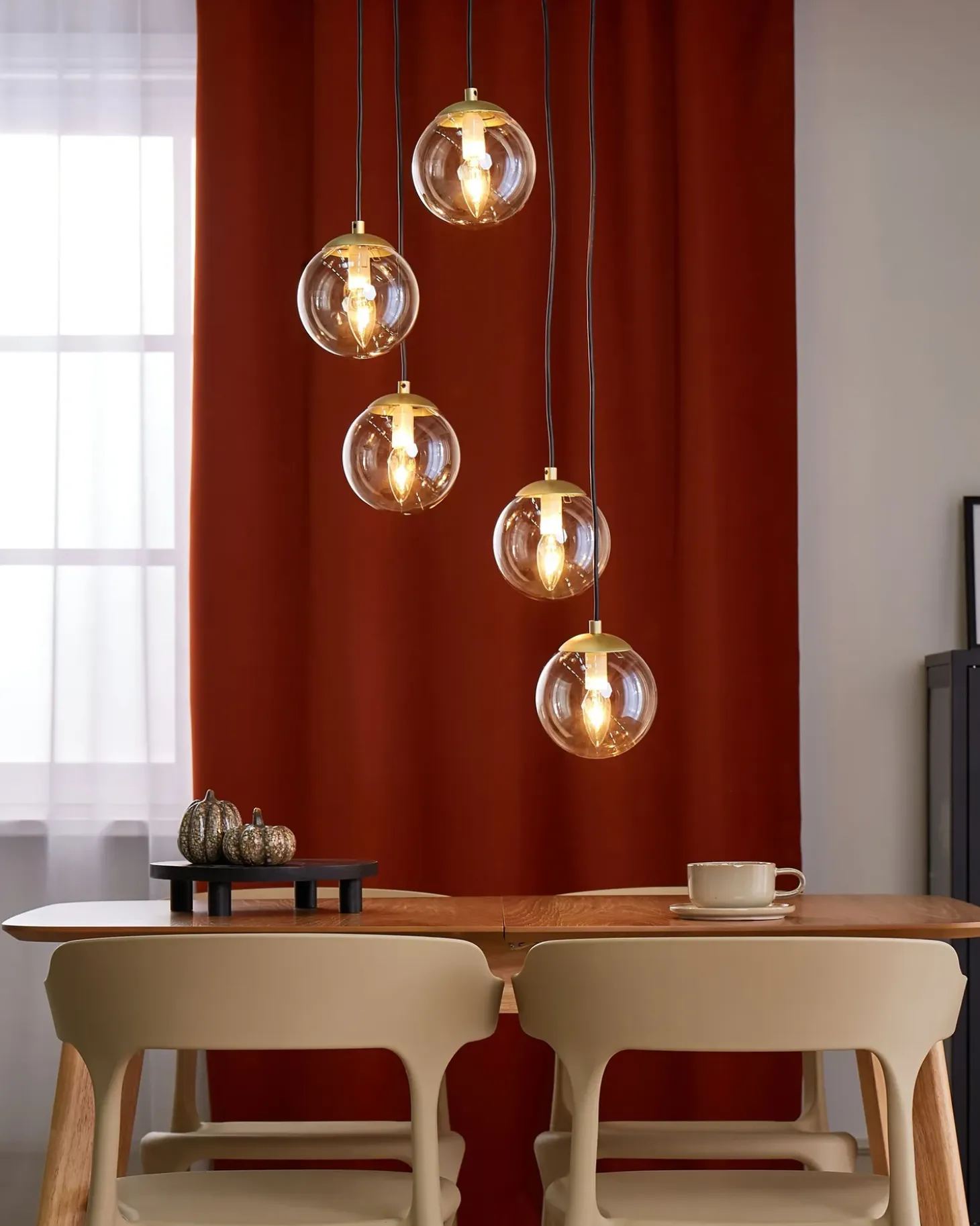 Loftlampe NOEL Glas Guld