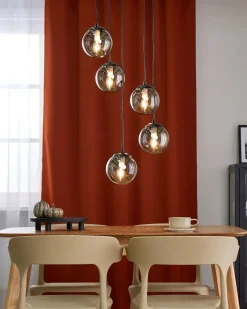 Loftlampe NOEL Glas Sort