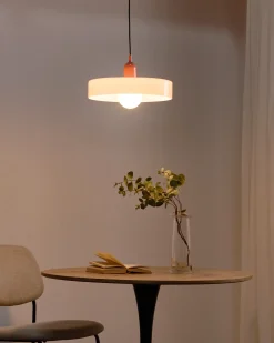 Loftlampe PAALA Glas Lyserød