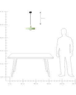 Loftlampe PAALA Glas Mintgrøn