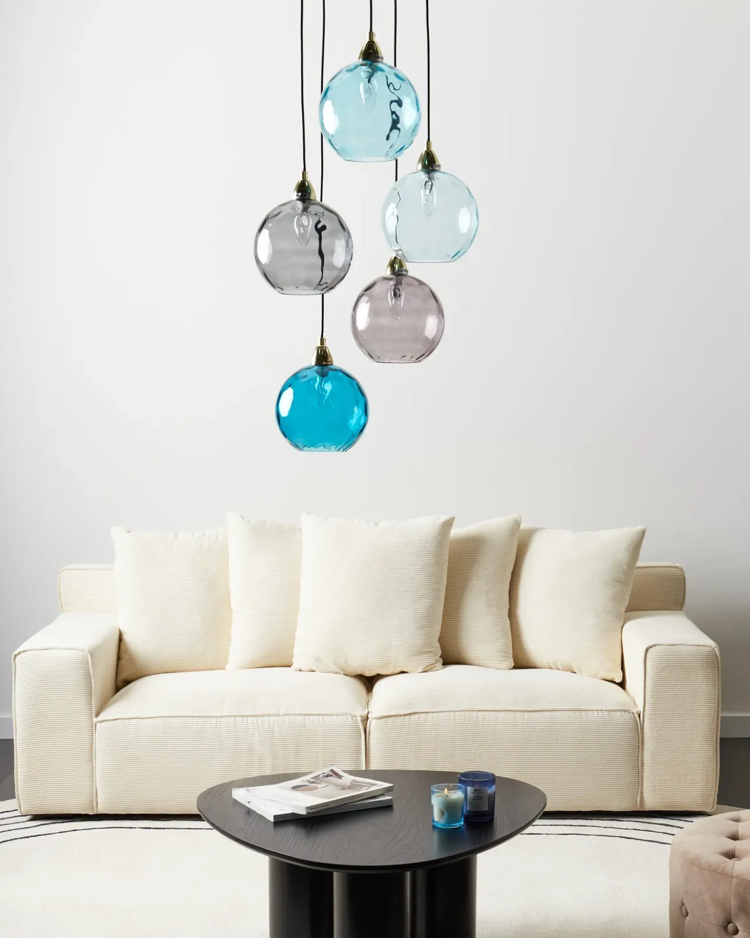 Loftlampe PABELLON Glas Blå